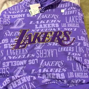 LAKERS NBA HOODIE Rare Purple Women XL New